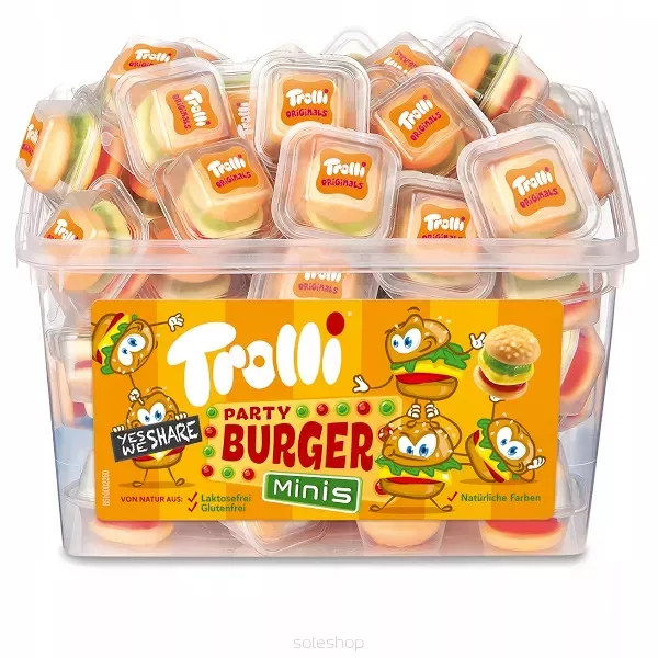 PARTY BURGER MINIS • ŻELKI HAMBURGERY- 60 SZTUK