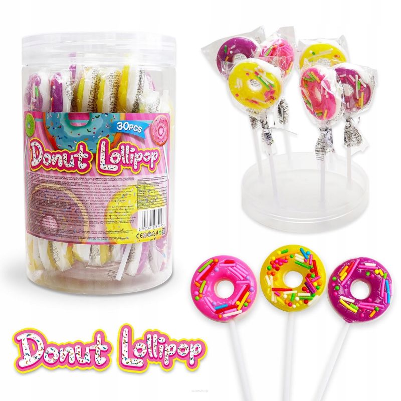 DONUT LOLLIPOP • LIZAKI DONUTY - 50 SZTUK