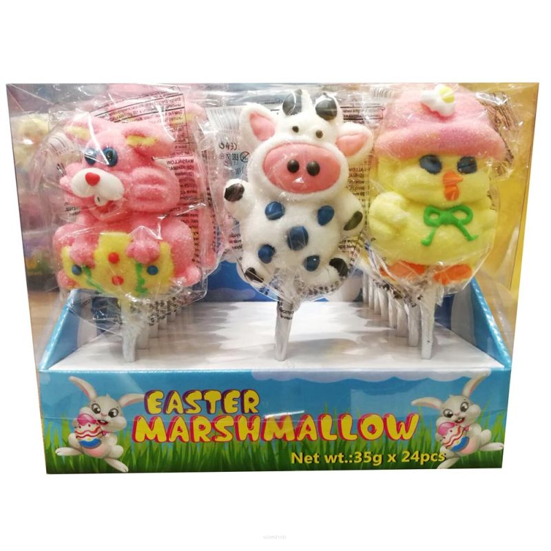 EASTER MARSHMALLOW • PIANKI ZWIERZĄTKA NA PATYKU - 24 SZTUKI