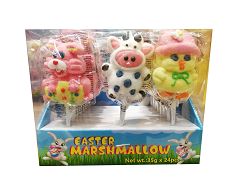 EASTER MARSHMALLOW • PIANKI ZWIERZĄTKA NA PATYKU - 24 SZTUKI