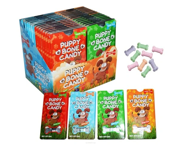 CUKIERKI PUPPY BONE CANDY CZTERY SMAKI BEZ CUKRU 10G X 30 SZT