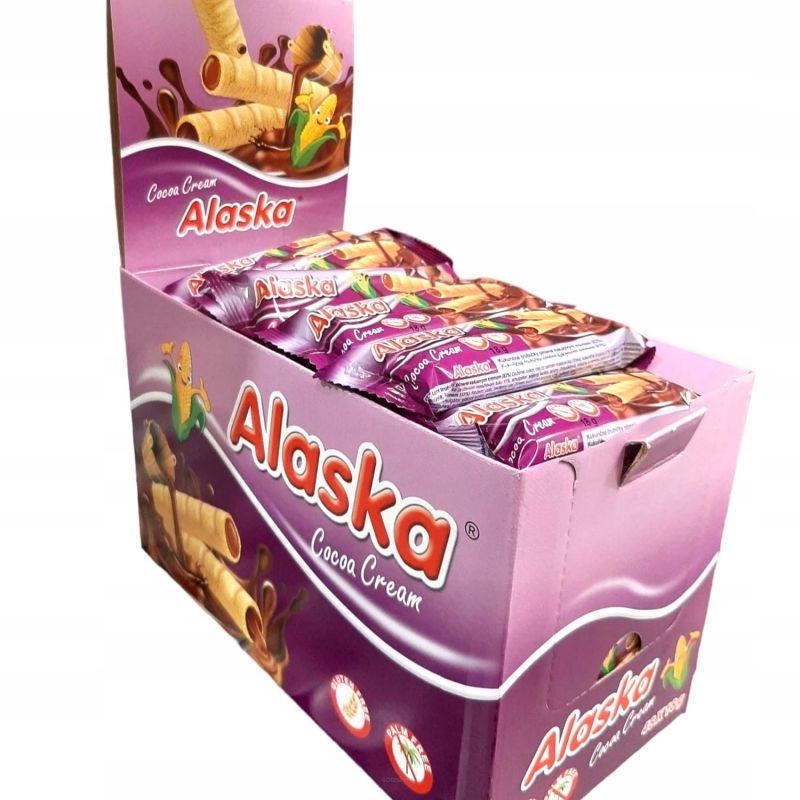 RURKI KUKURYDZIANE Z KAKAOWYM KREMEM ALASKA 48SZT X 18G