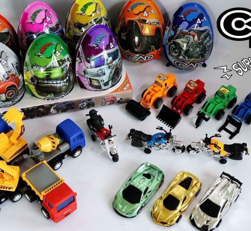 17,5 CM XXL CAR BIG PLASTIC EGGS 6SZT jajka