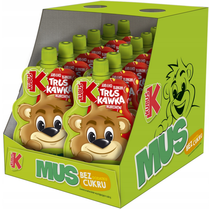 MUS KUBUŚ TRUSKAWKA 12 SZT 100G