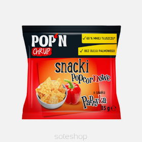 POP'N CHRUP • SNACKI POPCORNOWE - PAPRYKA - 30 SZTUK