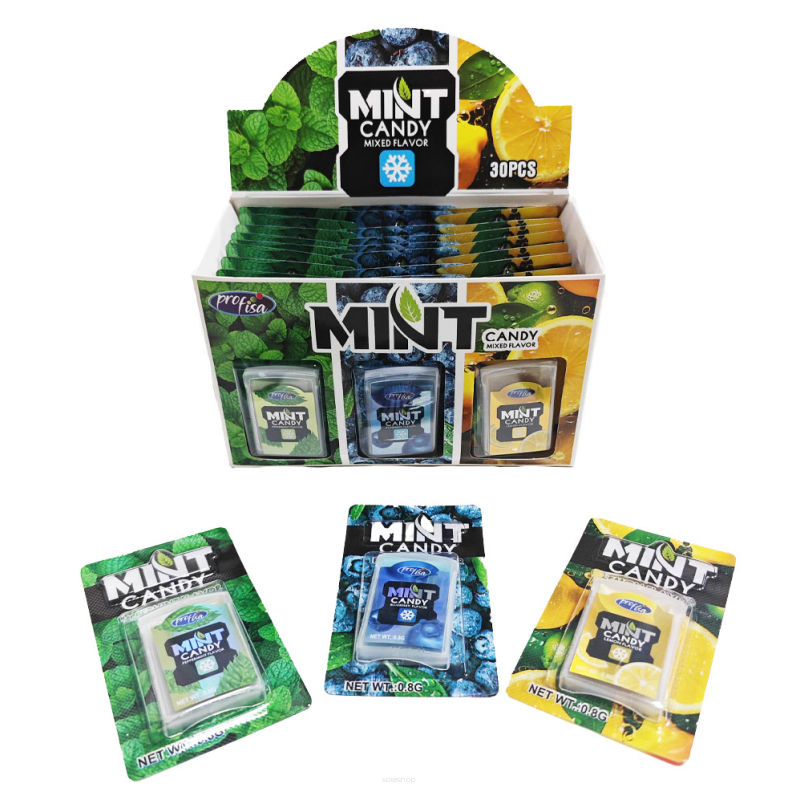 MIĘTOWE LISTKI MINT CANDY MIX JABŁKO/JAGODA/CYTRYNA - 30 SZTUK