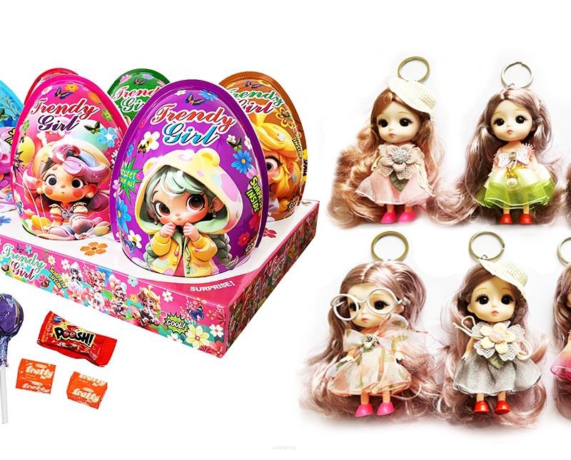 17,5 cm XXXL TRENDY GIRLS PLASTIC EGGS 6 SZT jajka