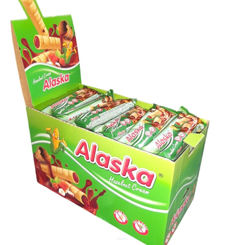 RURKI KUKURYDZIANE Z ORZECHOWYM KREMEM ALASKA 48SZT X 18G
