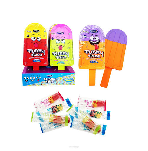LIZAK FUNNY FACE LOLLIPOPS