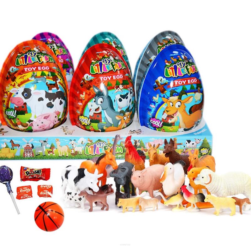 XXXL MY LITTLE FARM PLASTIC EGGS 6 X 25 GR