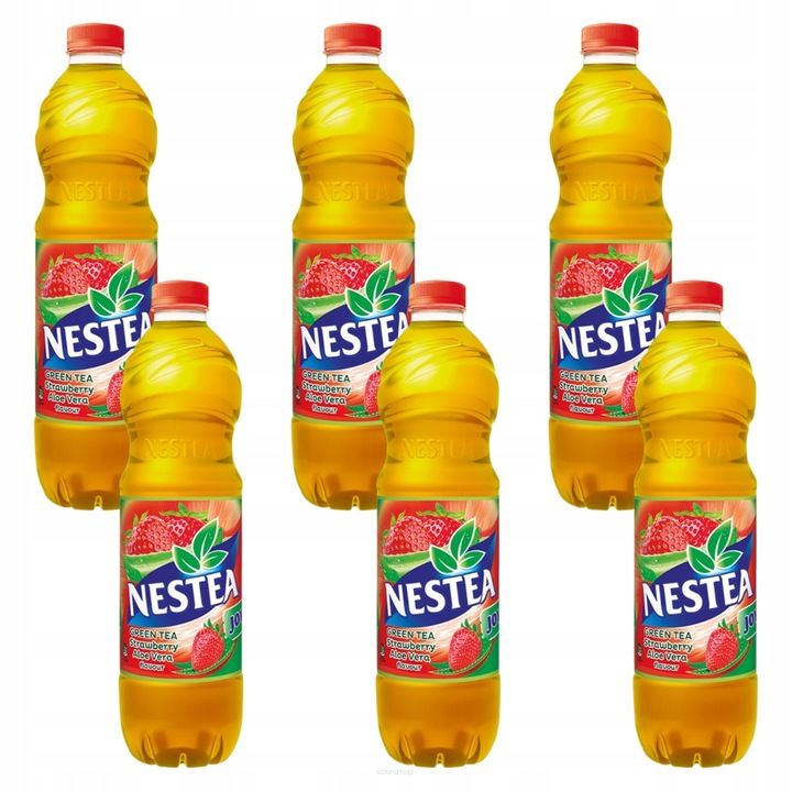 NESTEA ZIELONA HERBATA O SMAKU TRUSKAWKI I ALOESU 0,5L - 12 SZTUK