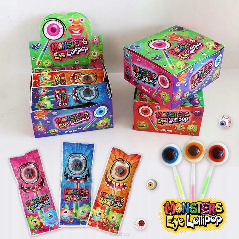 LIZAKI MONSTER EYE LOLLIPOP - 30 SZTUK