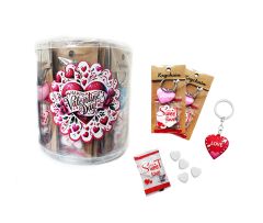 KEYCHAIN VALENTIN DAY 24 SZT DRAŻE Walentynki