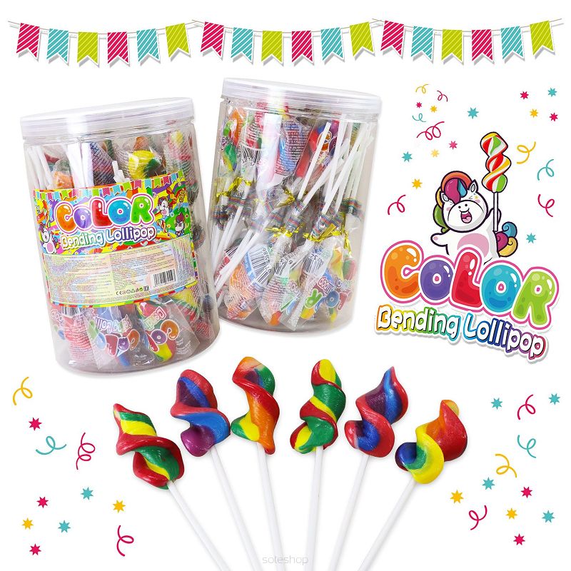 LIZAKI KOLOROWE • COLOR BENDING LOLLIPOP - 30 SZTUK