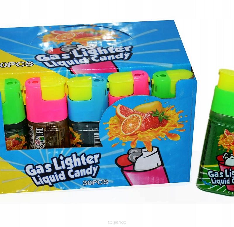 SPRAY ZAPALNICZKA • GAS LIGHTER LIQUID CANDY - 30 SZTUK