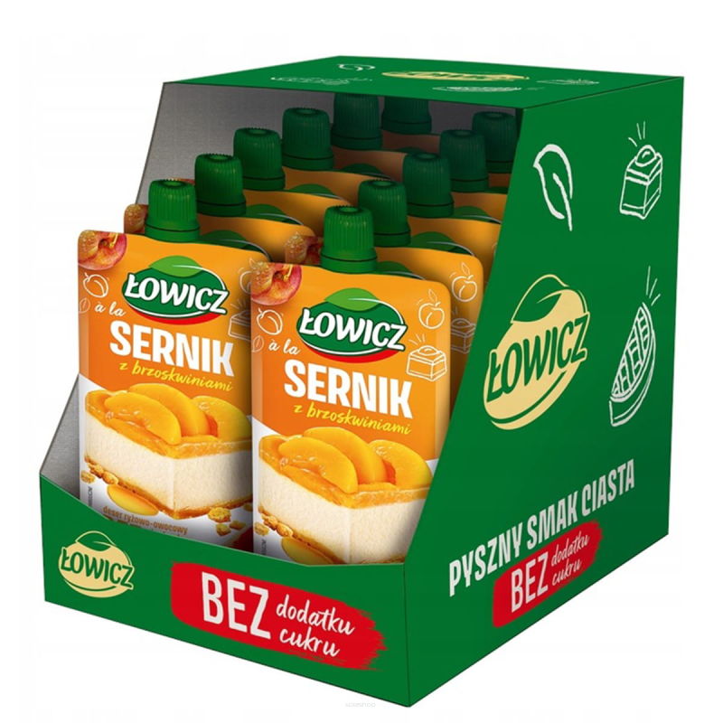 ŁOWICZ • SERNIK Z BRZOSKWINIAMI - 12 SZTUK