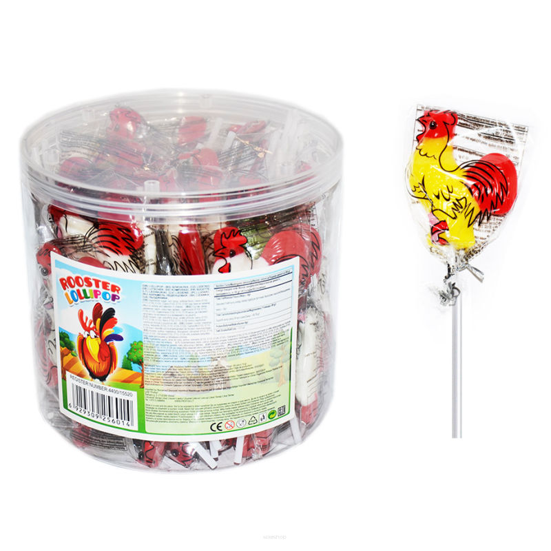 ROOSTER LOLLIPOP • LIZAKI KOGUTY - 50 SZTUK