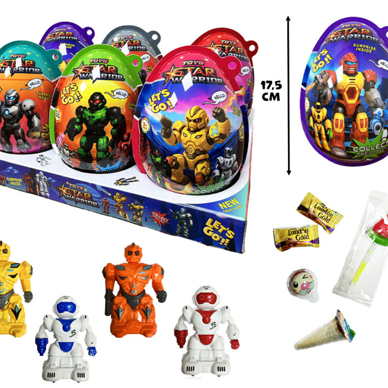 17,5 XXXL STAR WARRIOR PLASTIC EGGS 6 SZT JAJKA