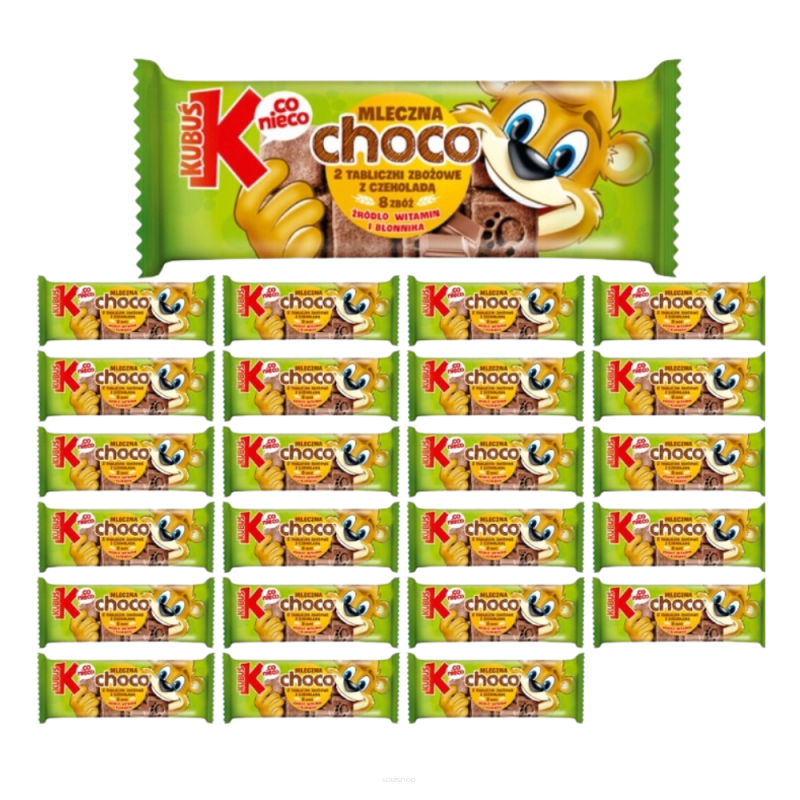 KUBUŚ CIASTECZKA ZBOŻOWE Z  CZEKOLADĄ 32G X 24SZT
