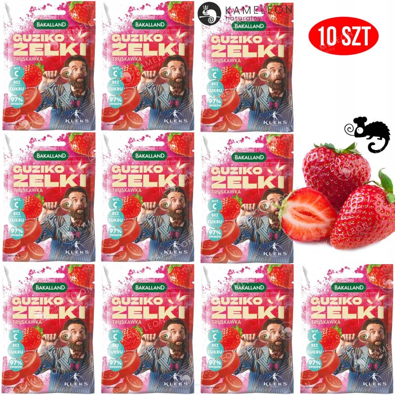 GUZIKO - ŻELKI TRUSKAWKOWE 10SZT X 34G