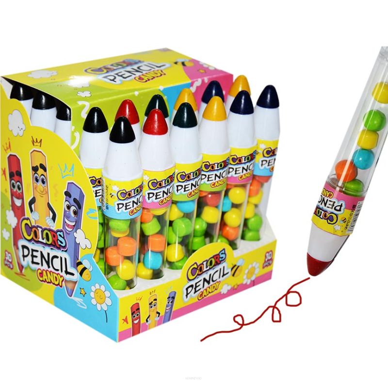 COLORS PENCIL • KREDKI WYPEŁNIONE CUKIERKAMI - 30 SZTUK