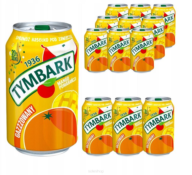 TYMBARK GAZZZOWANY - MANGO • POMARAŃCZA - 12 SZTUK