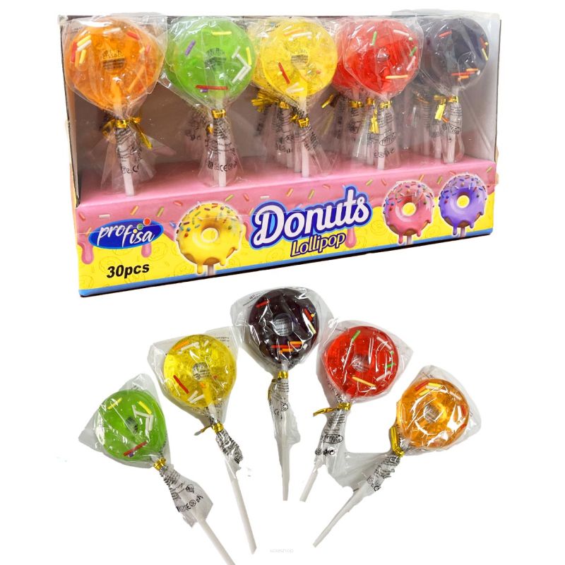 DONUTS LOLLIPOP 30 SZT X 15 GR
