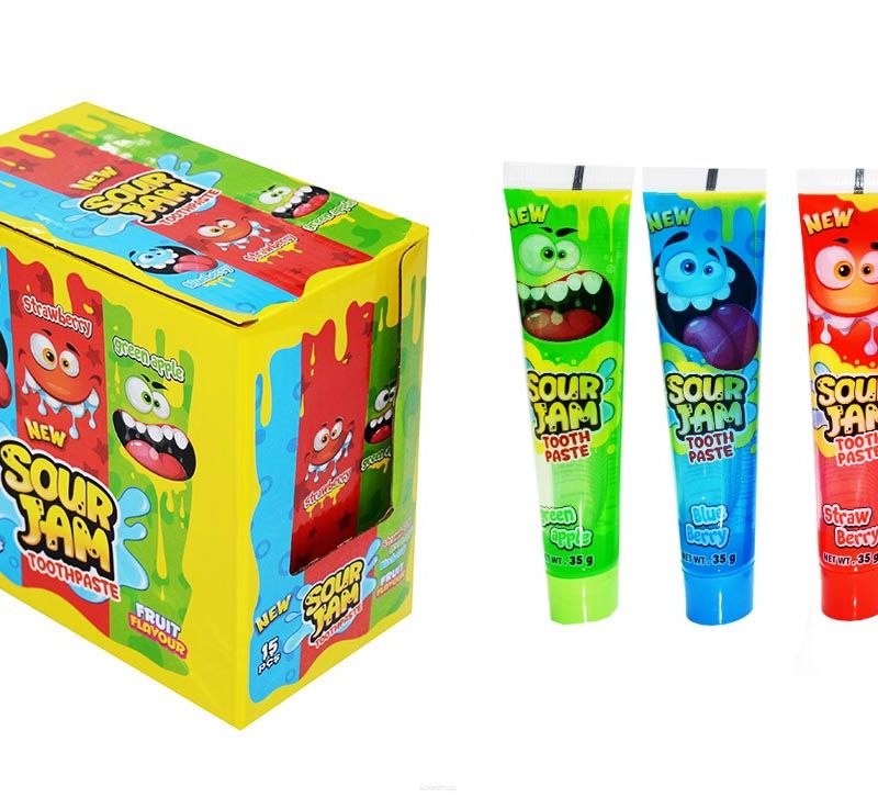 SOUR JAM TOOTHPASTE • KWAŚNY ŻEL W TUBCE - 15 SZTUK