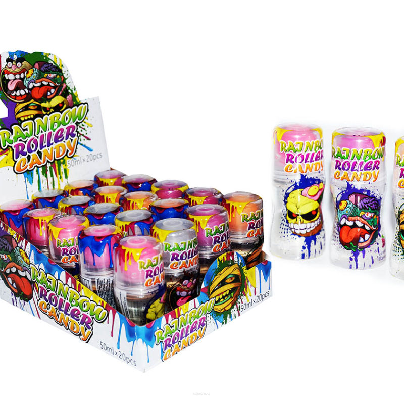 SŁODYCZE W SZTYFCIE • RAINBOW ROLLER CANDY - 20 SZTUK