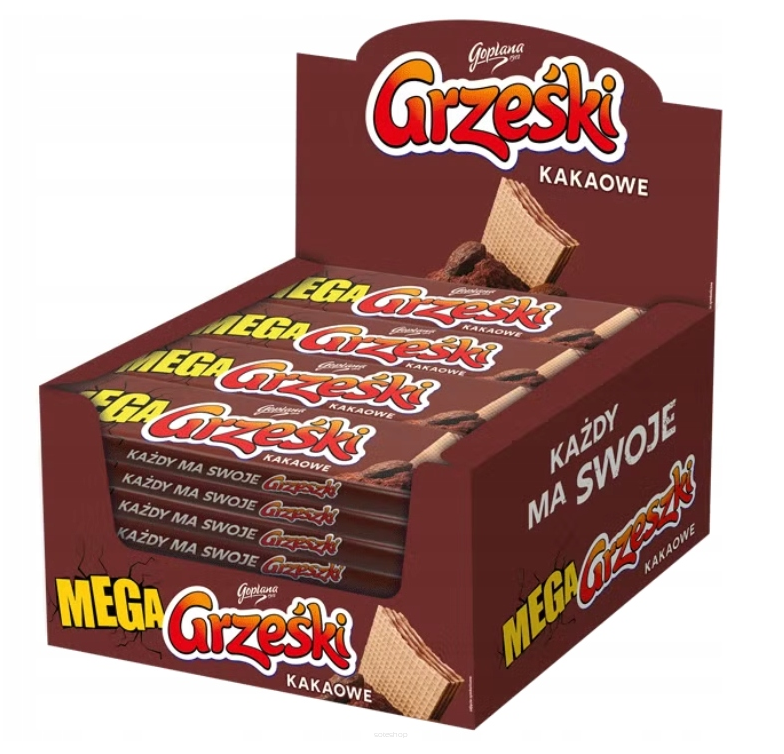 GRZEŚKI MEGA BEZ CZEKOLADY 34G X 36SZT