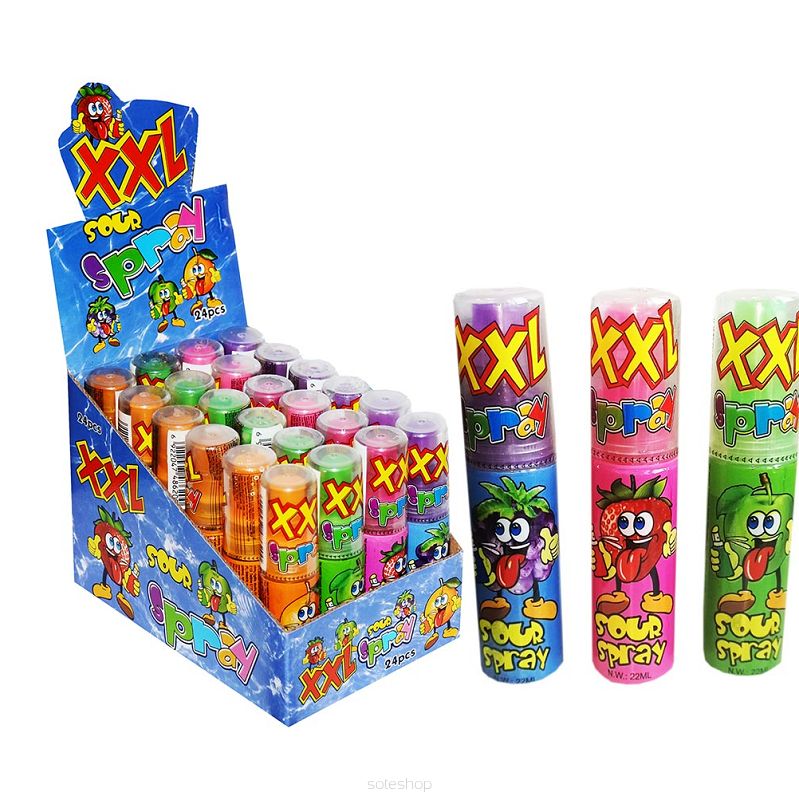 KWAŚNY SPRAY OWOCOWY • XXL SOUR SPRAY - 15 SZTUK