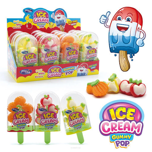 ŻELKI LODY ICE CREAM GUMMY POP 20SZT X 12G